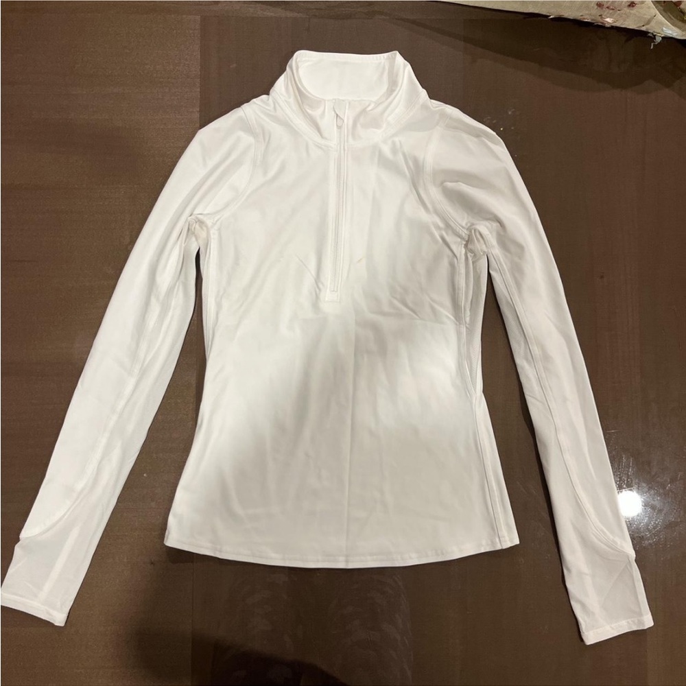 Lululemon white zip up long sleeve